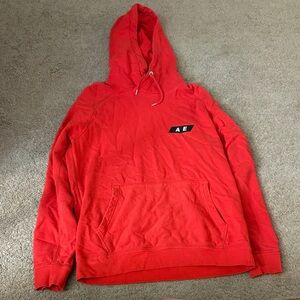 American Eagle Outfitters Men's Bright Red Hoodie